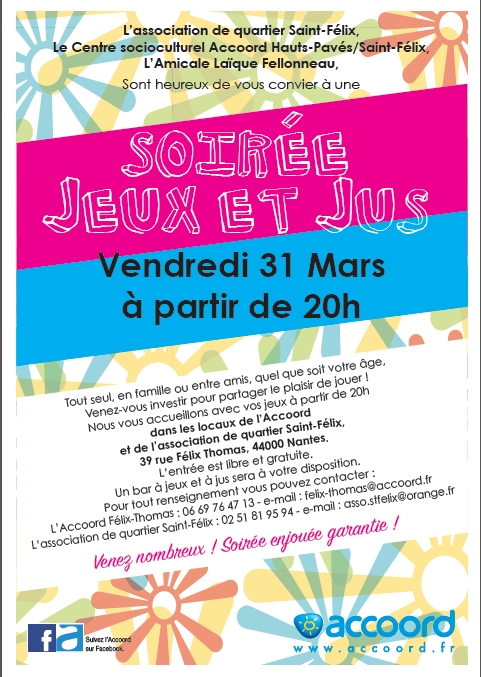 Soirée jeux amicale laique felloneau