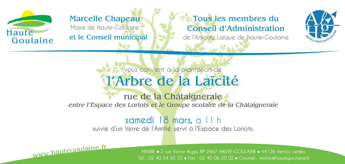 arbre de la laïcité amicale laique haute goulaine