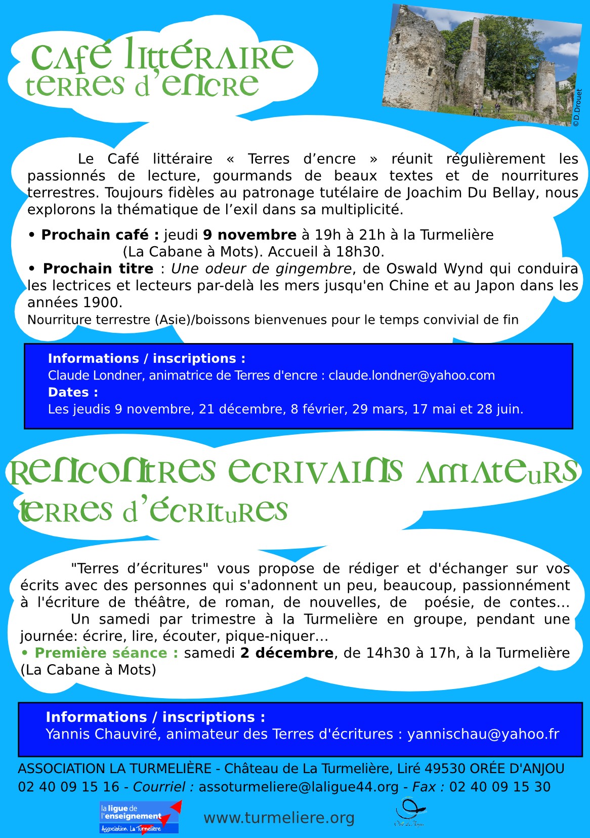 rendez vous litteraire chateau de la turmeliere