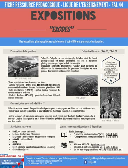 fiche pédagogique exodes