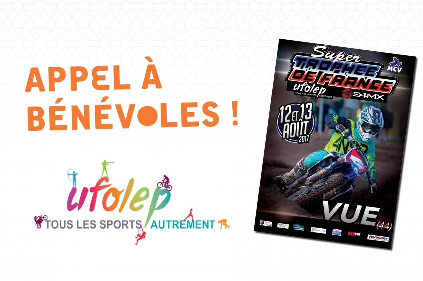 Devenez bénévoles durant le Super Trophée de France de l'UFOLEP, les 12 & 13 août 2017